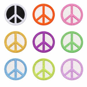 Peace Sign Patch/Iron-on Patch/Bohemian Style/Retro Music Festival Badge/Embroidered Sew-on Applique for Clothing Vest/Jacket Hats Backpack image 6