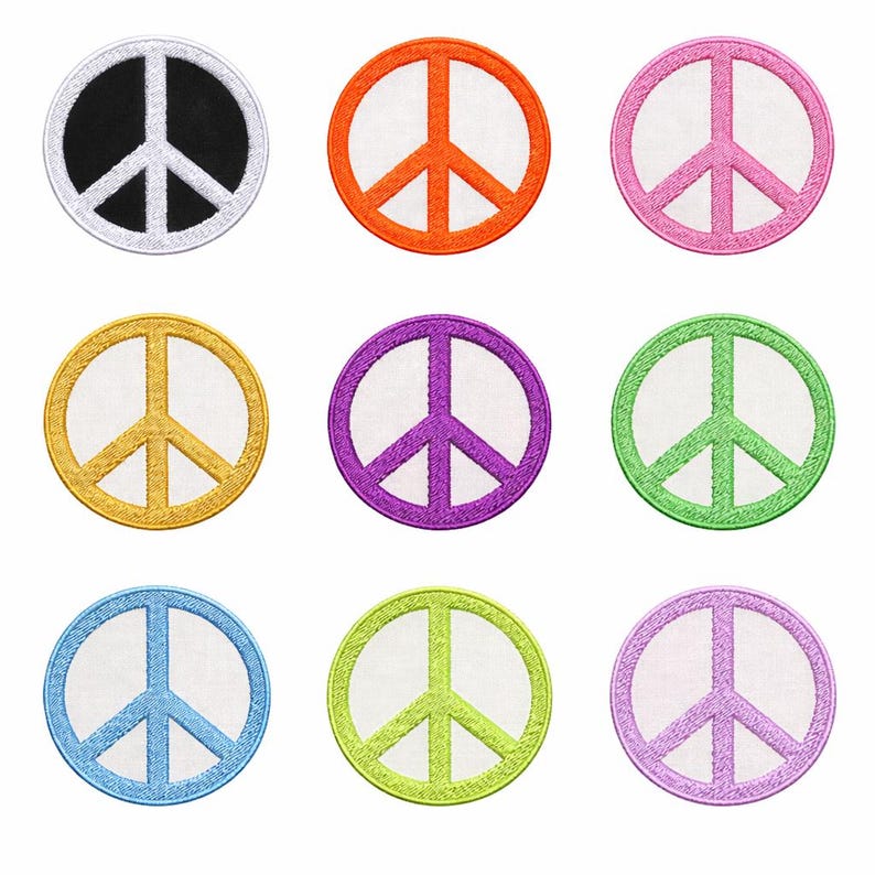 Peace Sign Patch/Iron-on Patch/Bohemian Style/Retro Music Festival Badge/Embroidered Sew-on Applique for Clothing Vest/Jacket Hats Backpack image 6