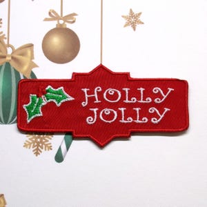 Christmas Custom Embroidered Name Patch – Personalized Text Patches | Stocking Patches Iron-On, Sew-On, Hook & Loop | For Jackets, Uniforms