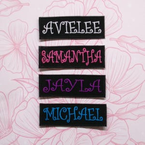 Custom &quot;Your Name&quot; Personalized Name Tag Embroidered Patch Iron On Applique, Vest Uniform Costume Hats Backpacks Clothing Badge Shirts Coats