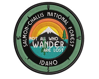 Salmon-Challis National Forest Idaho - 3.5" Embroidered Patch DIY Iron On/Sew On/Hook Back Vacation Souvenir Travel Novelty Decorative