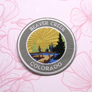 Beaver Creek Colorado Patch Embroidered Iron-on/Sew-on Applique for Vest Clothing Vest Backpack Camping Gear, Nature Badge, Travel Souvenir