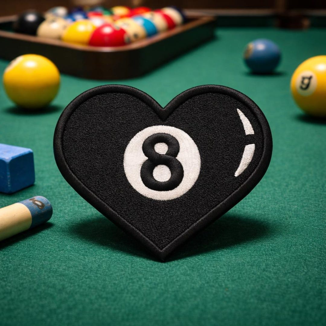 Pool Player Patch 8 Ball Patch/iron-on Patch/pool Billiards Badge/retro Game Icon/classic ...