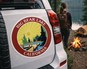 Big Bear Lake California - Car Truck Window Bumper Graphic Vinyl Die Cut Decal for Water Bottle, Laptop, Nature, Fishing, Outdoor Gear
