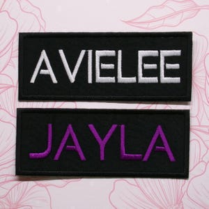 Custom Your Name Personalized Name Tag Patch 6&quot; W x 2&quot; T Embroidered DIY Iron-On Premium Applique Vest Uniform Costume Backpack Clothing