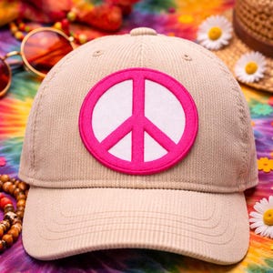 Peace Sign Patch/Iron-on Patch/Bohemian Style/Retro Music Festival Badge/Embroidered Sew-on Applique for Clothing Vest/Jacket Hats Backpack image 4