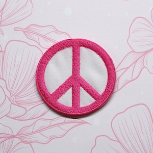 Hippie Peace Sign Patch Embroidered Iron-on/Sew-on Applique for Vest Clothing Backpack, Bohemian Style, Music Festival Badge, Boho Retro