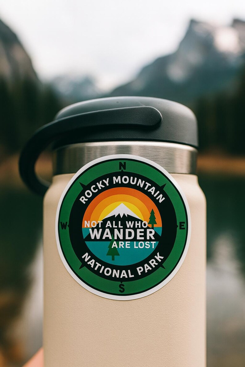 Rocky Mountain National Park Sticker/Nature, Camping & Fishing/Car Truck Window Bumper Graphic Vinyl Die Cut Decal for Water Bottle, Laptop image 3