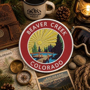 Beaver Creek Colorado Patch/Iron-on Patch/Camping & Hiking/Nature Badge/Souvenir Gift/Embroidered Sew-on Applique for Clothing Vest Backpack
