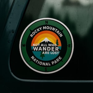 Rocky Mountain National Park Sticker/Nature, Camping & Fishing/Car Truck Window Bumper Graphic Vinyl Die Cut Decal for Water Bottle, Laptop image 1