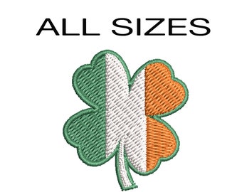 4 Leaf Clover Patch Ireland Flag Embroidered DIY Iron-on Applique Vest Clothing Bag Backpack Jeans Denim Good Luck Shamrock St Patrick's Day