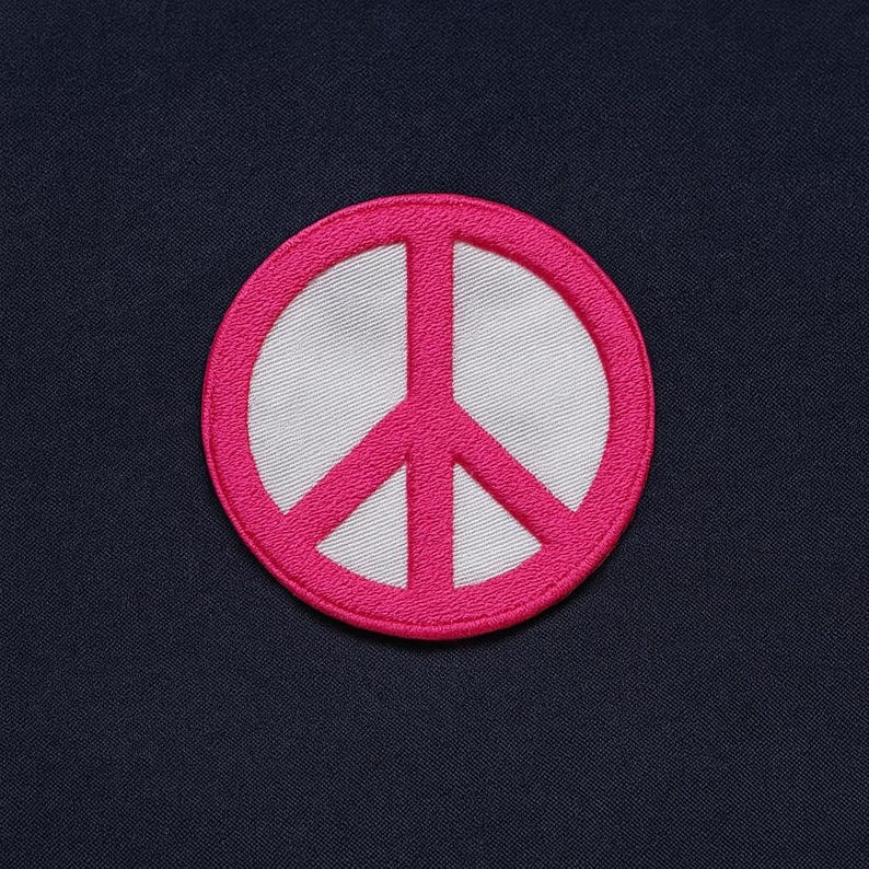 Peace Sign Patch/Iron-on Patch/Bohemian Style/Retro Music Festival Badge/Embroidered Sew-on Applique for Clothing Vest/Jacket Hats Backpack image 18