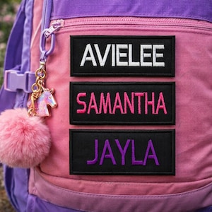 Custom Embroidered Name Patch – Personalized Text Patches | Team Patches Iron-On, Sew-On, Hook & Loop | For Jackets, Hats, Uniforms, Bags