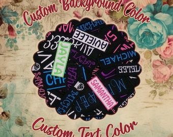 One CUSTOM Name Tag or Text Embroidered Patch - Up To 11" Wide or Long - Iron-on/Sew-on Applique Personalized Embroidery Clothing Vest Hat