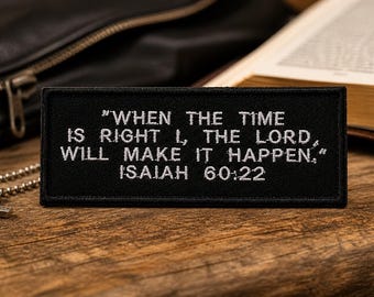 Jesaja 60:22 bijbelvers patch/strijkpatch/religieus geschrift geloof/christelijke motorrijders/geborduurde opnaaiwerk appliqué voor kleding vest/jas