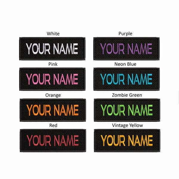 5 Inch Velcro Name Patch Etsy