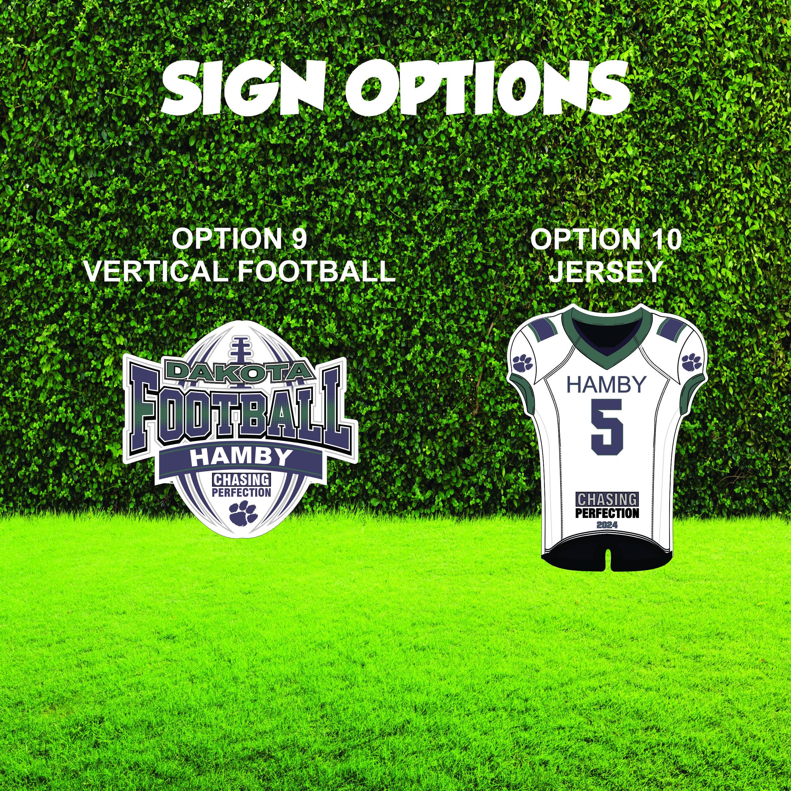 Customized Football Player Yard Sign | Sideline Sign for Football ...