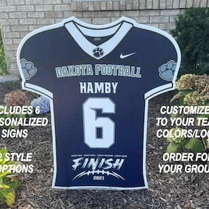 Football Player Yard Signs (6 SIGNS INCLUDED)