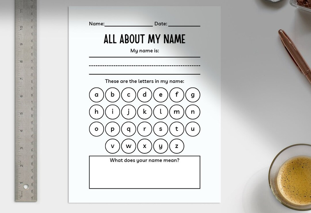 Write your name printable preschool activities etsy