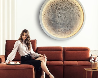 3D LED MOON  Wall Art