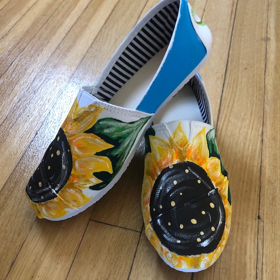 Sunflower Canvas Slip on Shoes! Custom Size Women's - Main Image