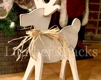 Wood Christmas Santa Reindeer Deer SVG for CNC Router Standing Tabletop