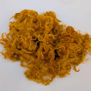 Golden Mustard Cotswold Wool Locks | Felting & Doll Hair