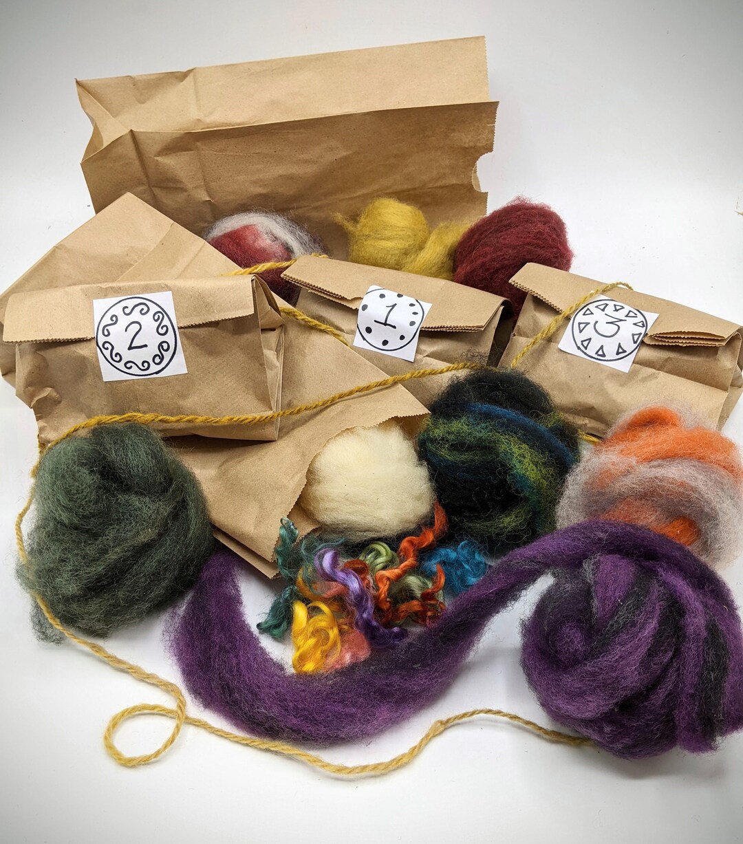 12 Day Fiber Advent Calendar Rovings Wool Gift for Spinner or Felter Etsy