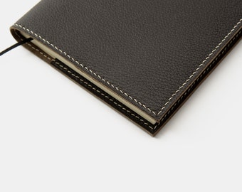 Midori MD A6 Notebook Cover in Chèvre Goat Leather (100% handcrafted) - Personalised