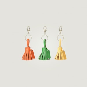 Leather Tassel Keychain Purse Bag Charm (100% handcrafted) - Summer Collection - Personalised