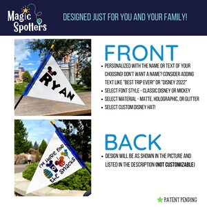 Im Here for the Snacks Disney Flag Spotter Personalized for Stroller, Wheelchair, Bike & More image 6