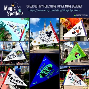 Im Here for the Snacks Disney Flag Spotter Personalized for Stroller, Wheelchair, Bike & More image 10