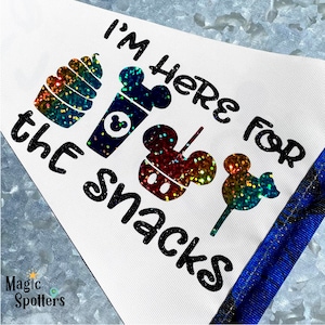 Im Here for the Snacks Disney Flag Spotter Personalized for Stroller, Wheelchair, Bike & More image 9