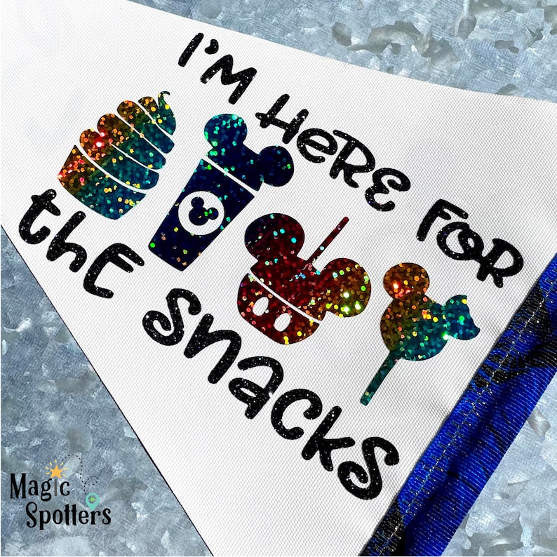 Im Here for the Snacks Disney Flag Spotter Personalized for Stroller, Wheelchair, Bike & More image 9