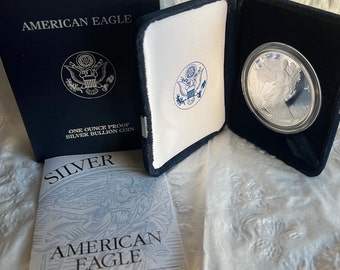 Silver Bullion Coin, 2000-P American Silver Eagle, One Ounce Proof