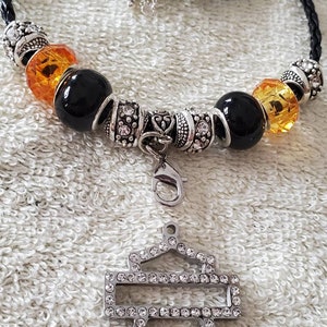 PENDANT NOT INCLUDED!! hang your favorite Harley Davidson pendant on this  Necklace. Biker jewelry. Harley necklace, Angel wing beaded