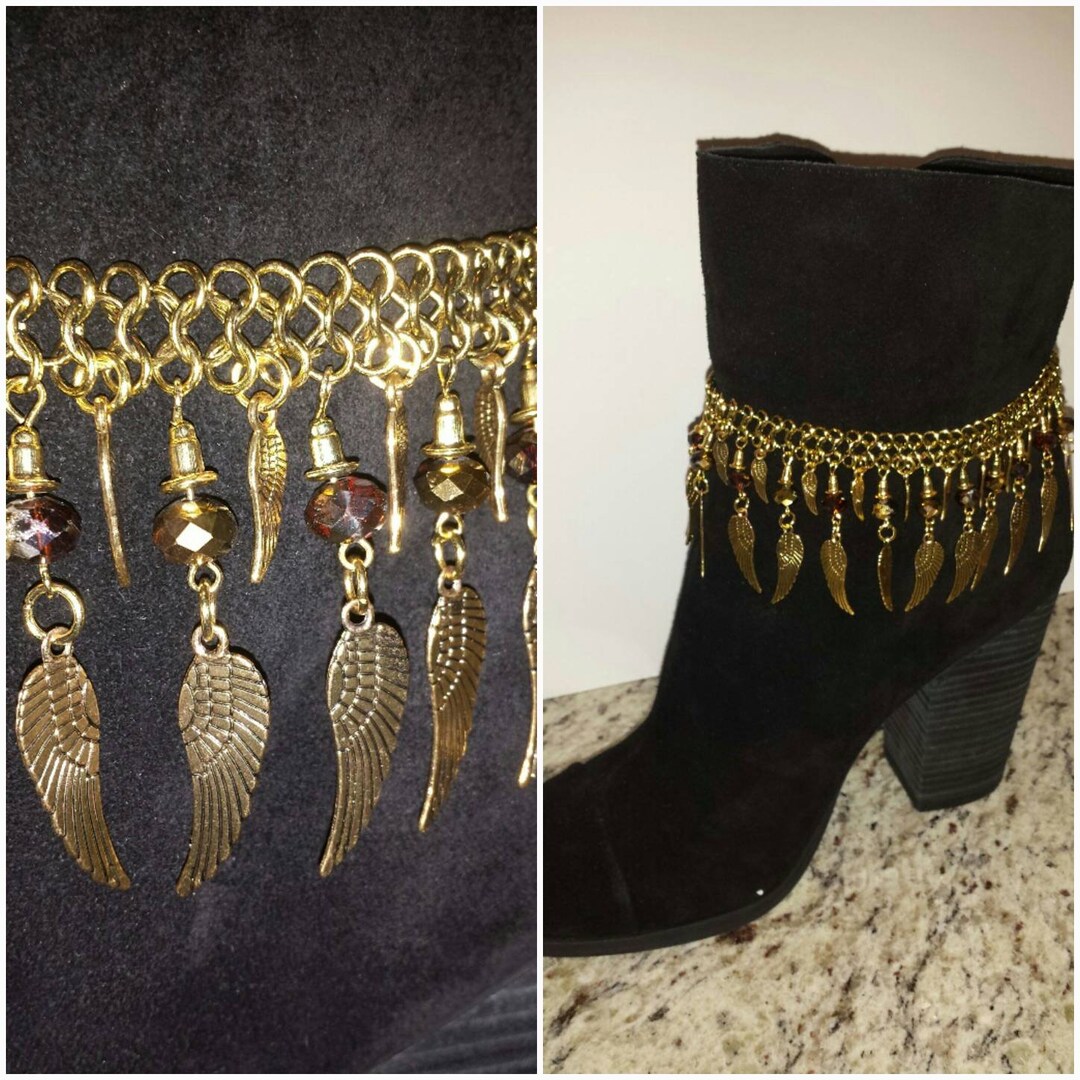 A Pair of Boot Jewelry, Wings, Bling, Boot Bling. Decorate Your ...
