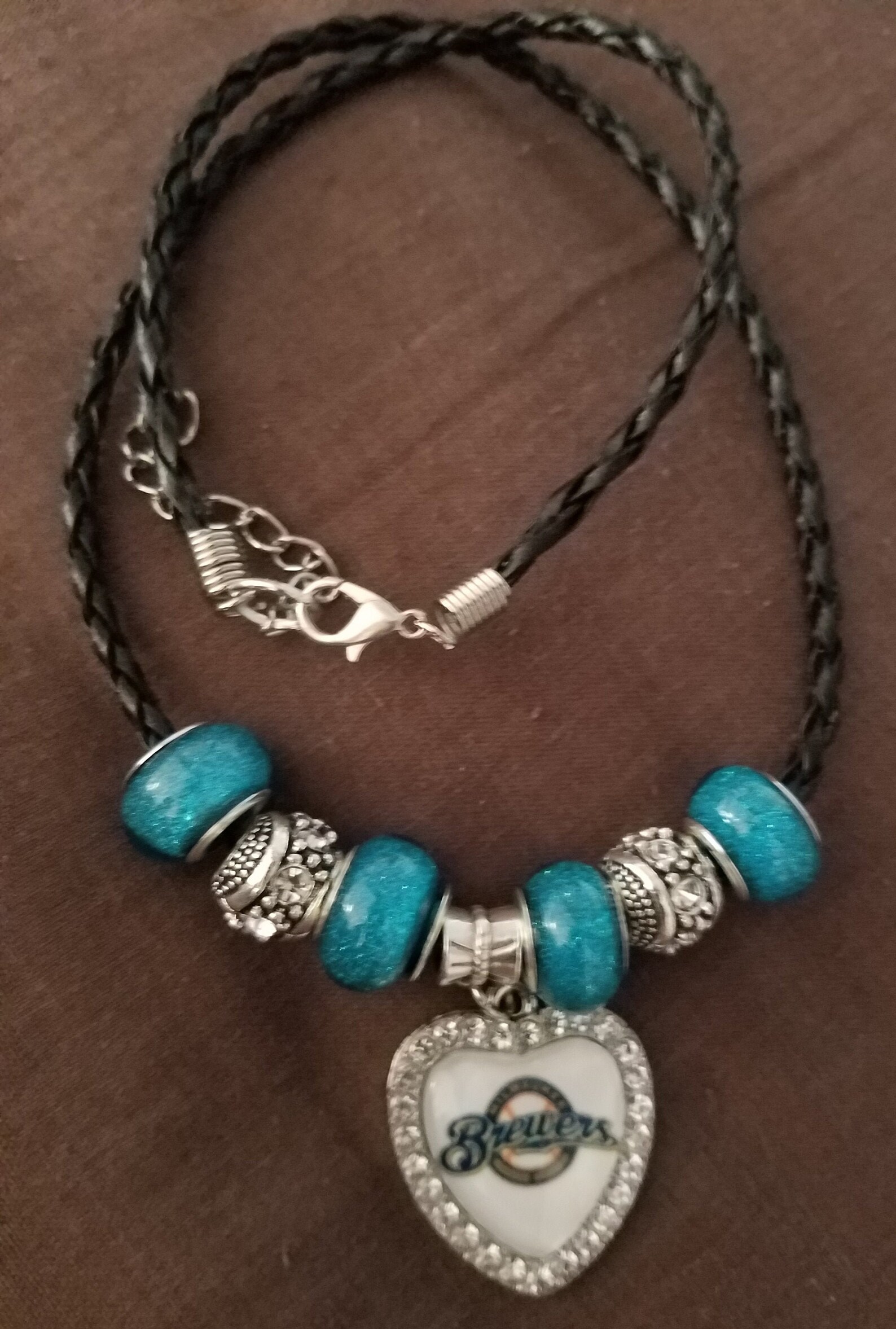 Milwaukee Brewer Necklaces, Bracelets, Handmade Jewelry Glass Beads