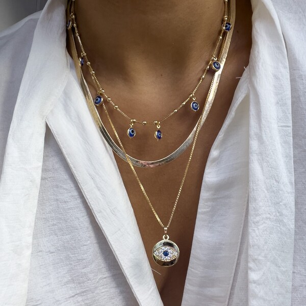 Layered Necklace Set Etsy