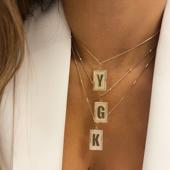 LV LETTER CHARM NECKLACE