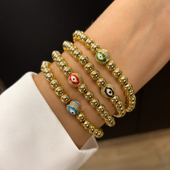 Gold filled bead bracelet set deals