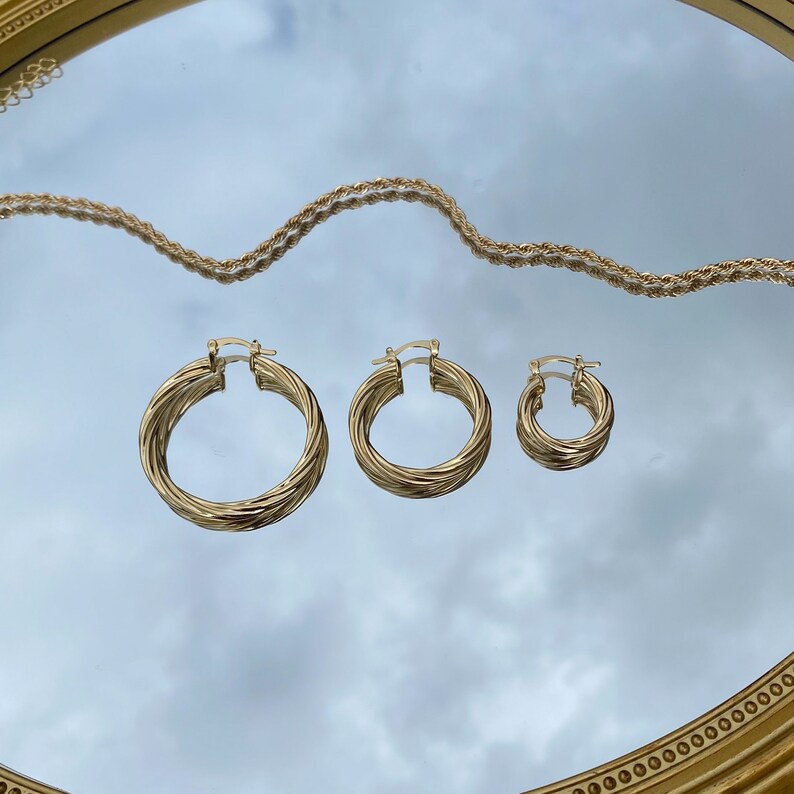 Gold Thick Croissant Hoops Hypoallergenic Hoops / Croissant Etsy