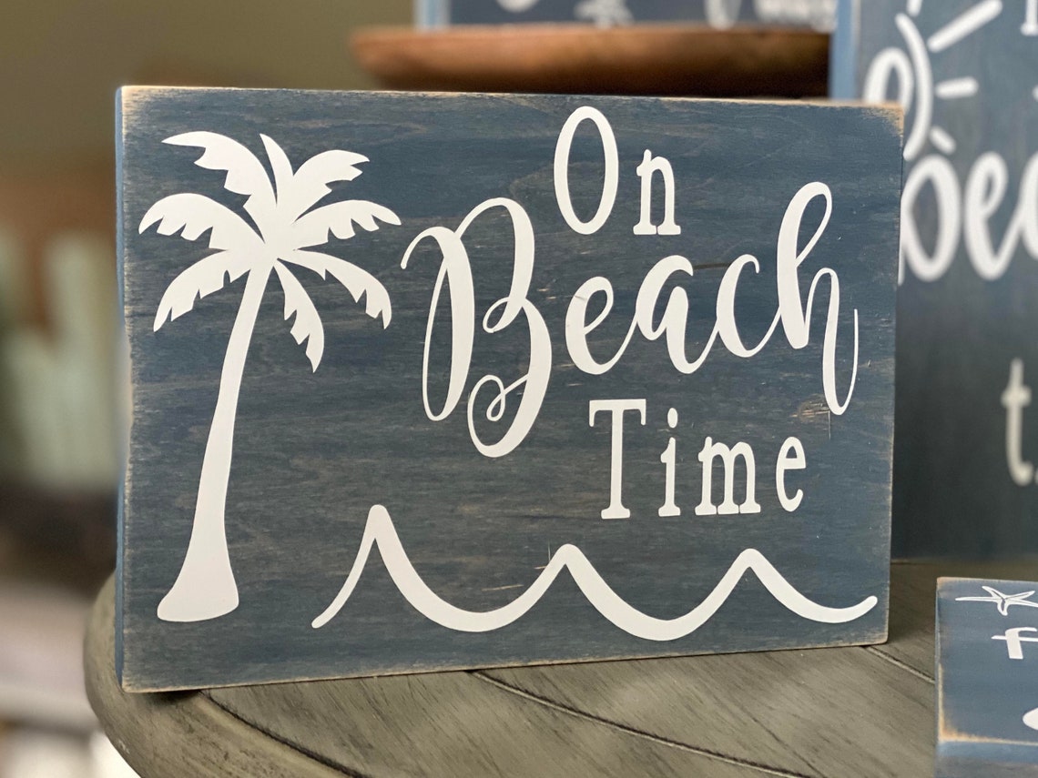 Beach Wood Signs Etsy