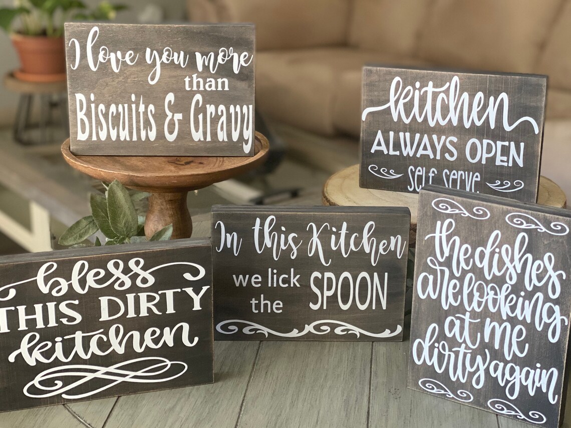 Kitchen Wood Signs | Etsy