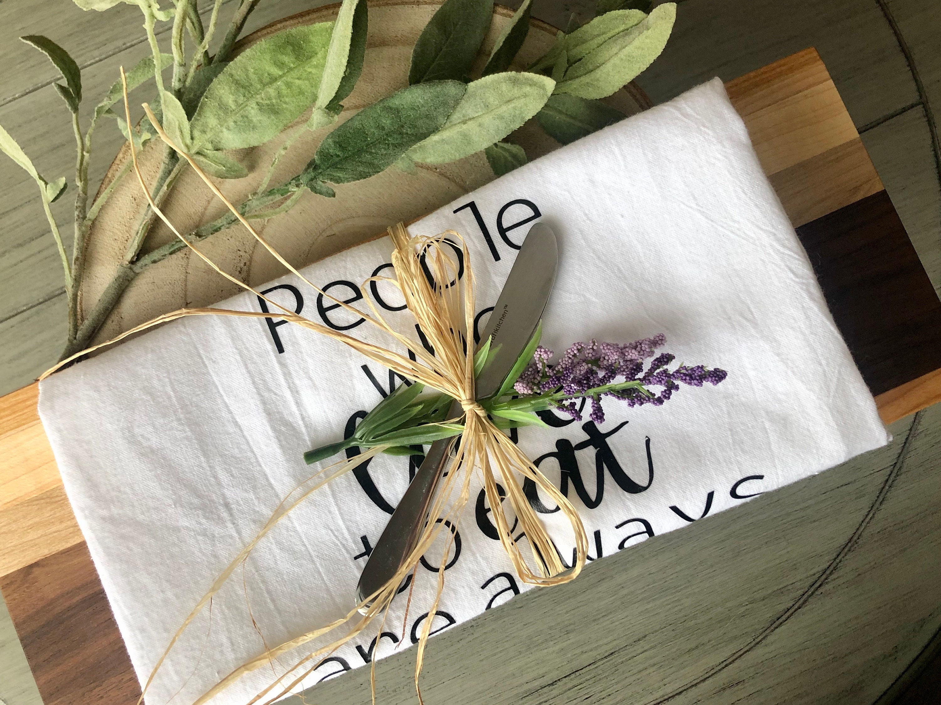 Cheese Board/Tea Towel Set Etsy