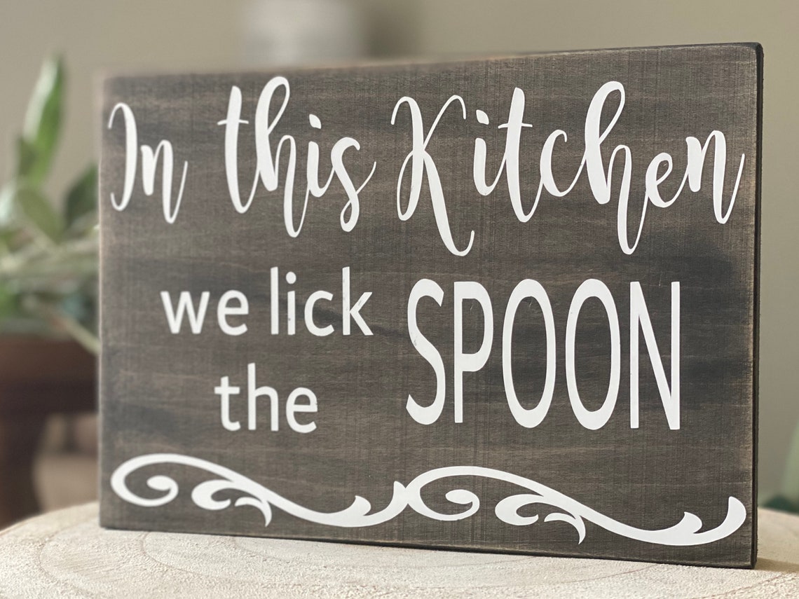Kitchen Wood Signs Etsy