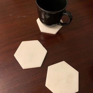 Pure White Marble Coasters (Set of 3)