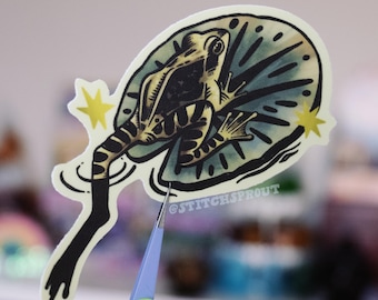 Lilypad Frog Die Cut Vinyl Sticker - Laptop / Hydroflask / Phone / Planner Die Cut Sticker, Waterproof Car Decal / Cute Froggy