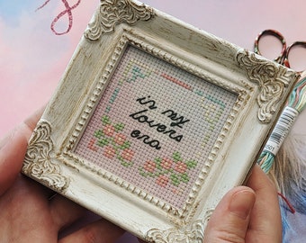 In My Lovers Era... Taylor Swift Inspired - Modern Cross Stitch Pattern - Instant Download PDF - Cottagecore, Floral Embroidery