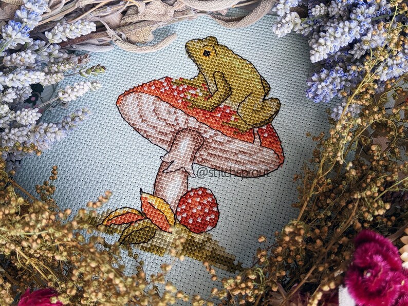 Fall Toadstool from StitchSprout on Etsy